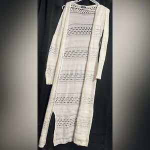 Freshman Cream Open-Knit Cardigan